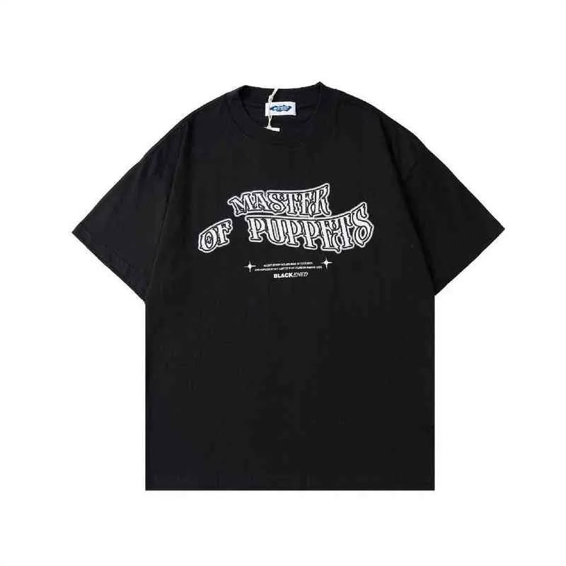 2022 Män Hip Hop Streetwear Letter Ufo Skriv ut T-shirt Harajuku Bomull Lös T-shirt Vår sommar T-shirt Kortärmad Toppar Tees G1217