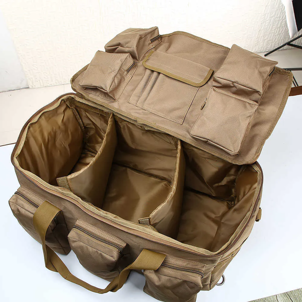 50L Военная сумка для кемпинга Тактический рюкзак Большие емкости Сумки мужские Пешие прогулки Туризм Альсионная армия Багажник Сумка XA132A Q0721