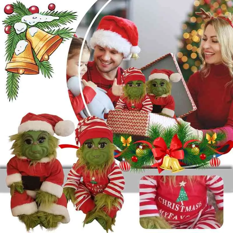 인형 귀여운 크리스마스 20 cm grinch 아기 박제 봉제 장난감 아이를위한 Xmas 선물에 집 장식 Navidad decor5942967