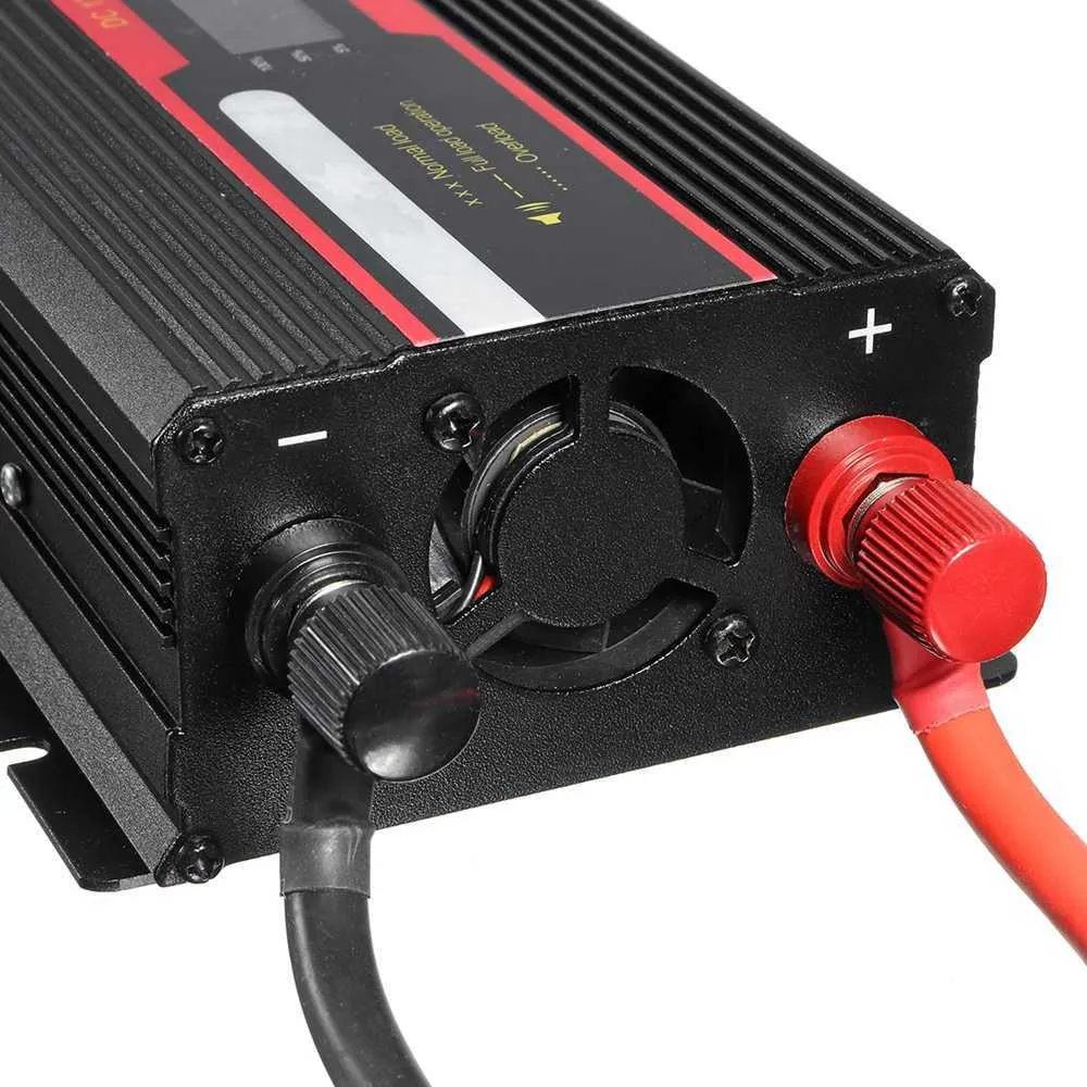 Inverter a onda sinusoidale pura DC 12v / 24v a AC 110V / 220V 900W Trasformatore di tensione Convertitore di potenza Micro inverter auto solareMicro auto