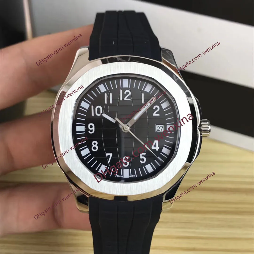 Montre de luxe de haute qualité 40mm cadran bleu en acier inoxydable mécanique automatique 2813 bracelet en caoutchouc montres montre de luxe Men257r