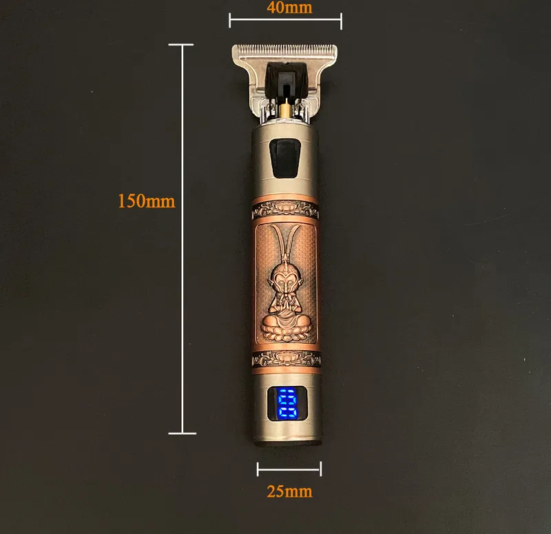 T9 0mmプロフェッショナルヘアクリッパー電気充電式の男性シェーバービアードトリマーバーバーカット切断機220623GX