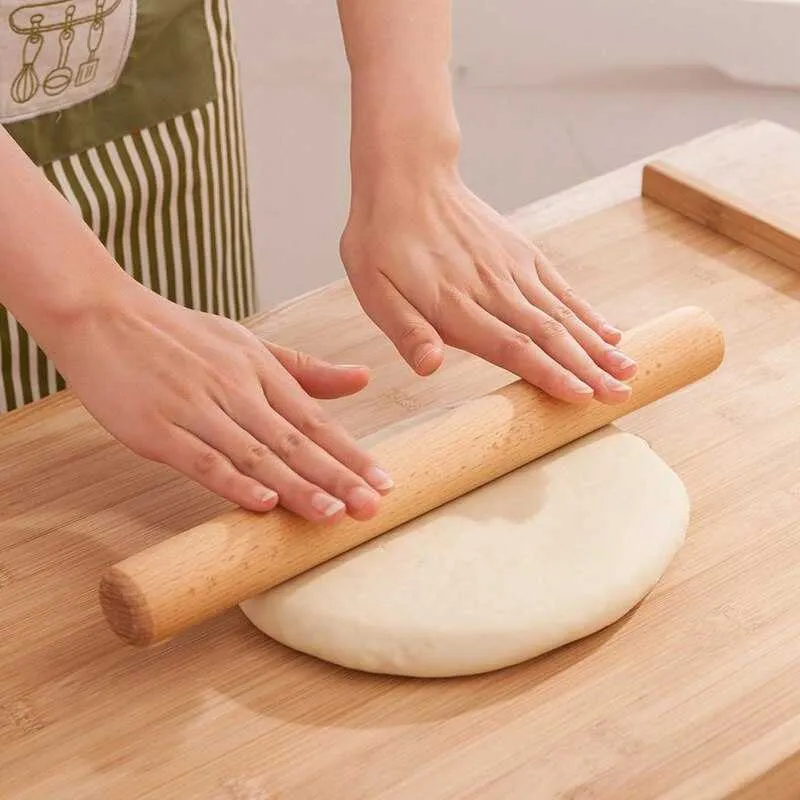 Türk Oklava Rolling Pins 50/58 cm Manti Ravioli Pizza Maker Yüksek Kalite Ahşap Mutfak Aletleri Baklava Maker Eşyaları Hediye 211008