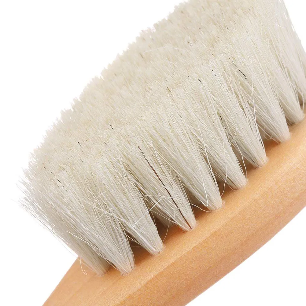 Cepillo suave de lana pura Natural para bebé, cepillo con mango de madera, peine para el pelo de bebé, peine infantil, masajeador de cabeza, cepillo para el pelo, cuidado del bebé