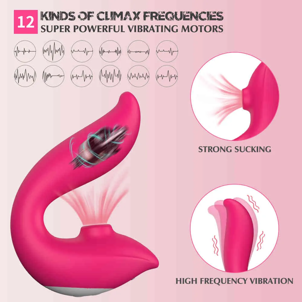 Seksspeeltje stimulator Massage Krachtige Vrouwelijke Sucker Dual Motor Clitoris Vagina Stimulator 12-frequentie Wearable Masturbator Dildo Vibrator Seksspeeltjes