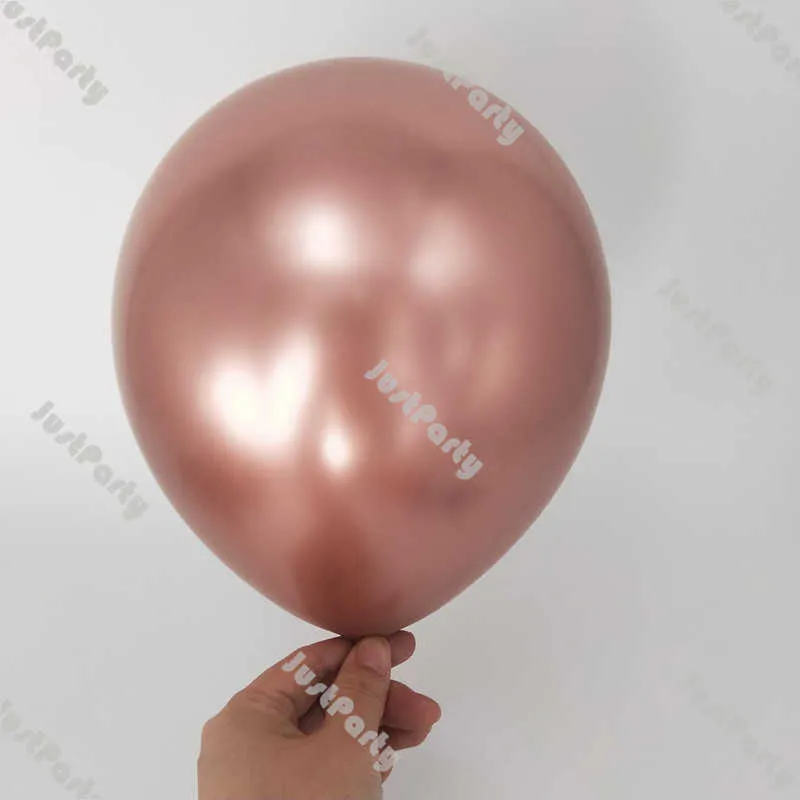 crème pêche ballons guirlande kit décoration de mariage chrome rose or blanc ballon arc fête d'anniversaire bébé douche décor 210719