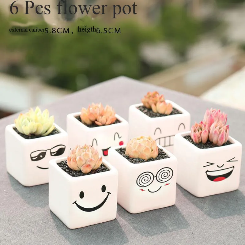 Ceramic Flower Pot Succulent S Cactus S Planter Garden S Outdoor Home Decoration Windows Bill Y200709