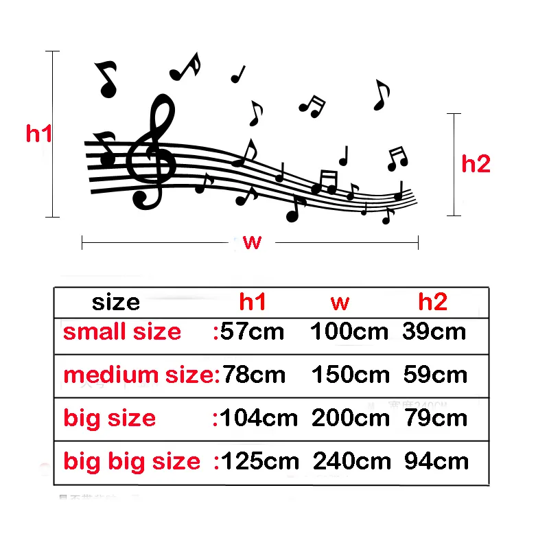 ملاحظة الموظفين ملصقات الجدار أكريليك ثلاثي الأبعاد للأطفال غرفة الرقص غرفة ديي ديكور جدار ديكور الموسيقى الفصول الدراسية ديكور المنزل 210308179B
