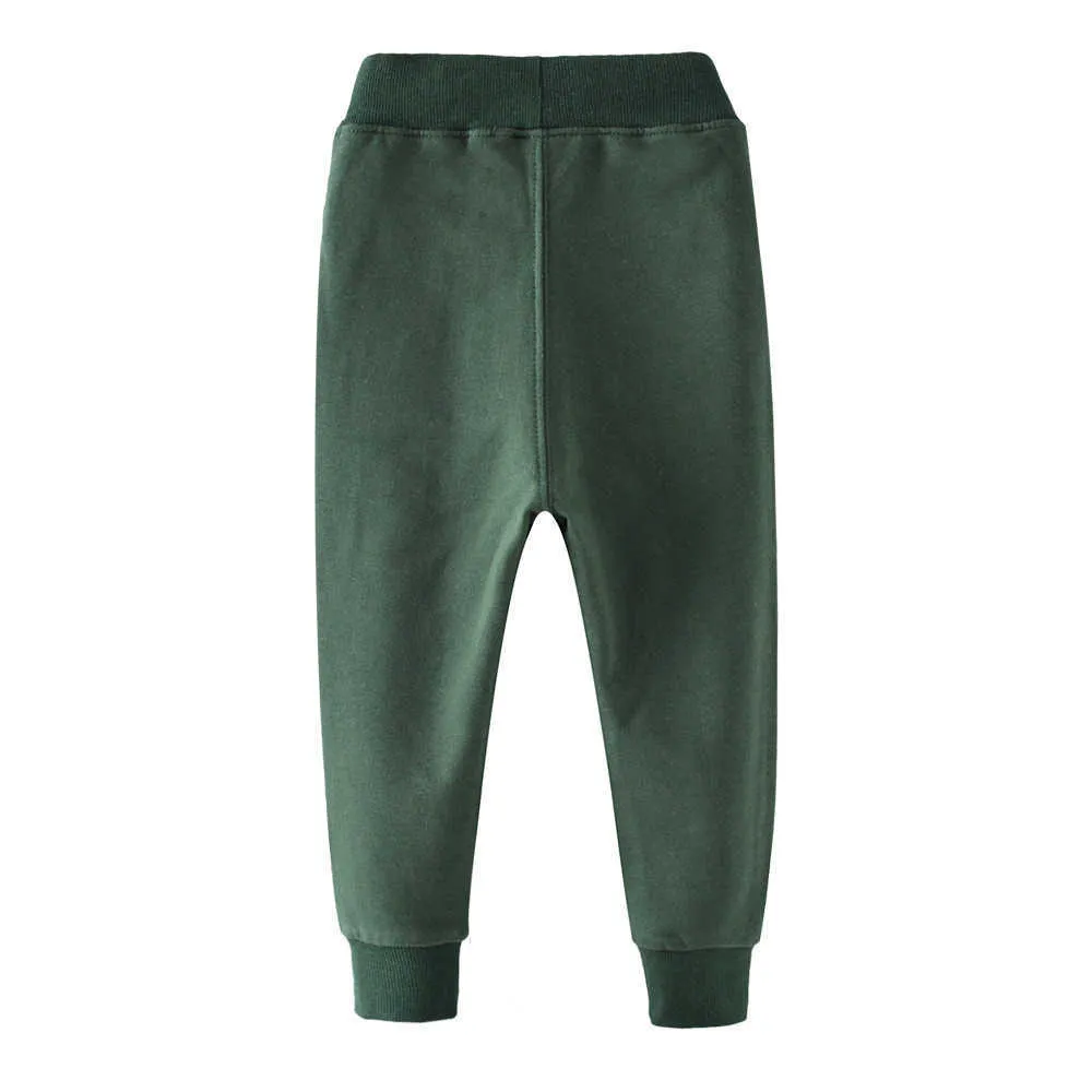 Hoppmätare Pojkar Flickor Sweatpants För Höst Spirg Full Längd Babybyxor Byxor Plain Toddler 210529