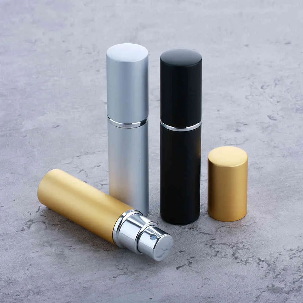 20 stks / partij 5ml lege parfumfles hervulbare draagbare mini reizen maat cosmetica container lotion spray verstuiver