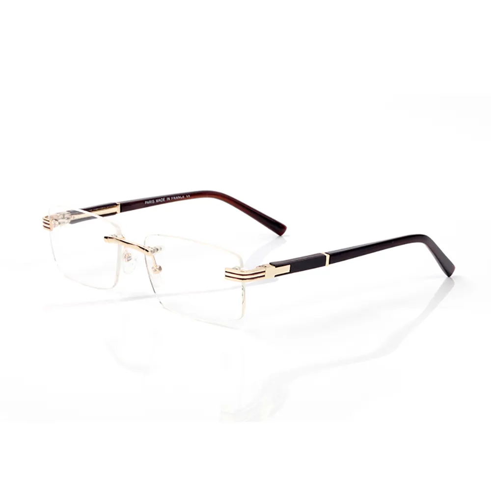 Grimles slasses onlinemontature occhiali moda occhiali da sole classici uomo e donna senza montatura lenti quadrate sfumate design del telaio Art Ex275a