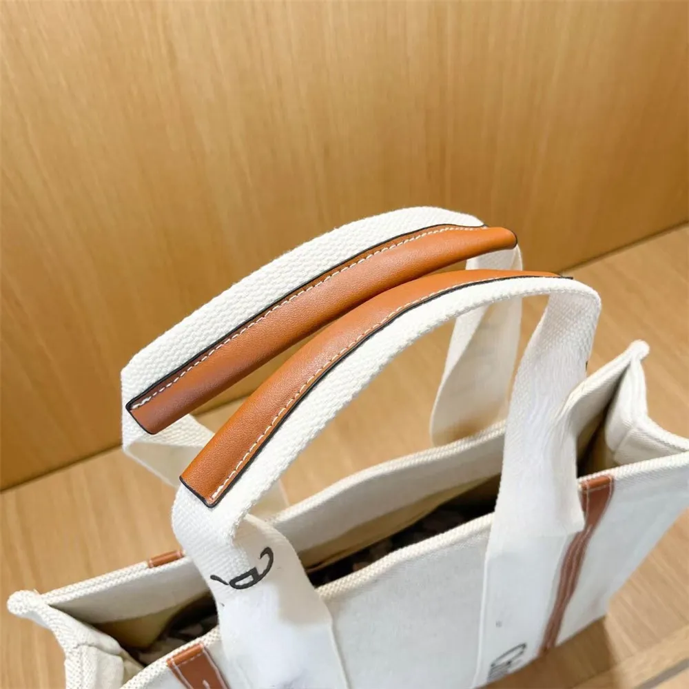 Designer Umhängetaschen Brief Druck Streifen Große Kapazität Tote Leinwand Weibliche japanische lässige Handtaschen