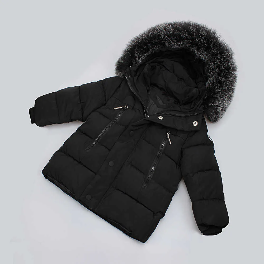 Baumwolle Gepolsterte Verdickung Thermische Jungen Mädchen Parkas Mit Kapuze Winter Kinder mantel kinder Outfit Kleinkind Warme Dicke Jacke G0913