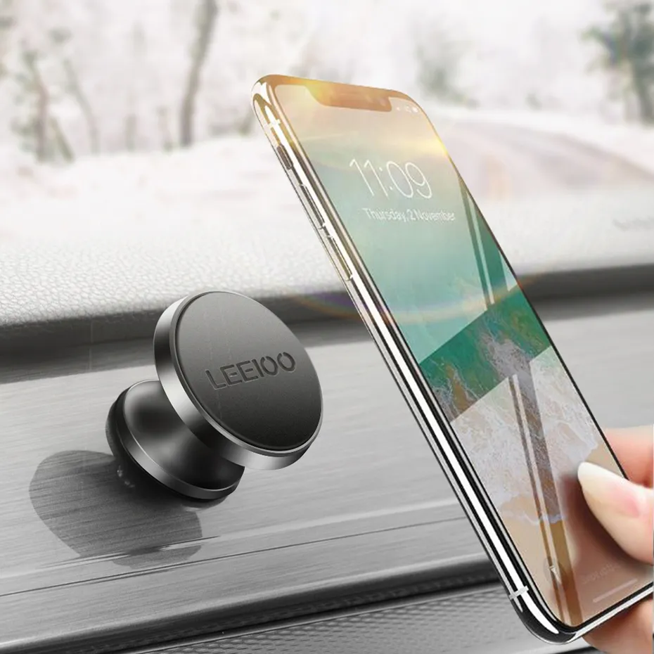 LEEIOO magnétique universel voiture support pour téléphone évent GPS support noir pour iPhone 11X8 7 6 Samsung S20 Huawei Xiaomi OPPO VI VO