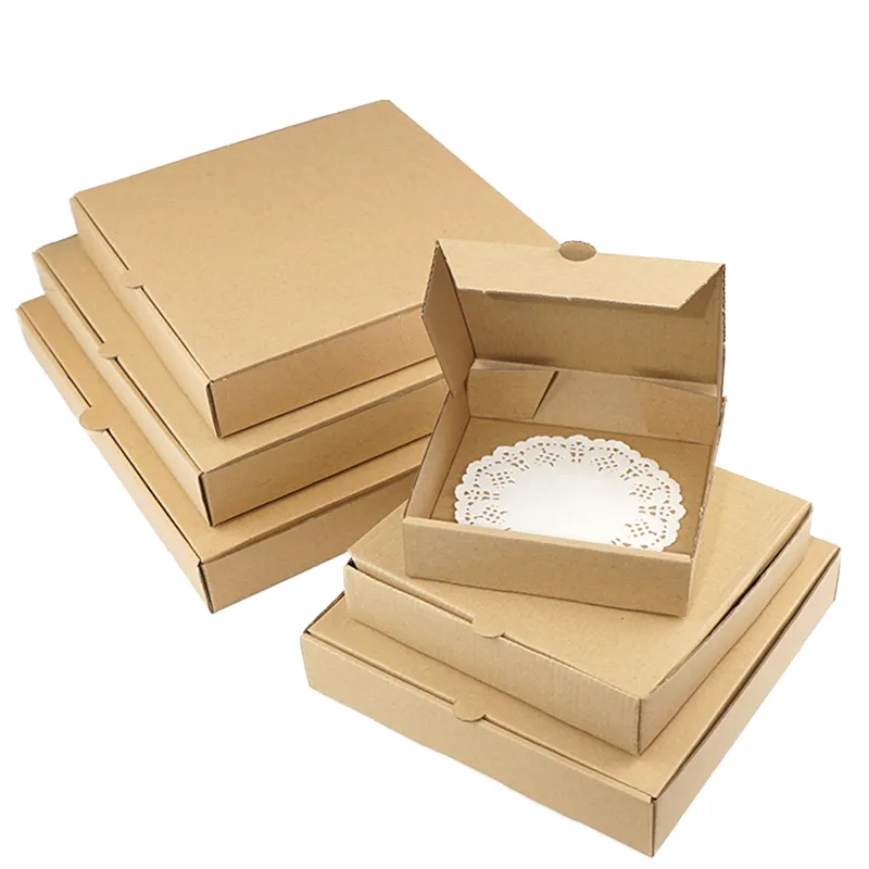 Cadeaupapier 10 STKS Pizzadoos Kraftpapier Pizza Ondersteunt aangepast formaat en bedrukking 1234N