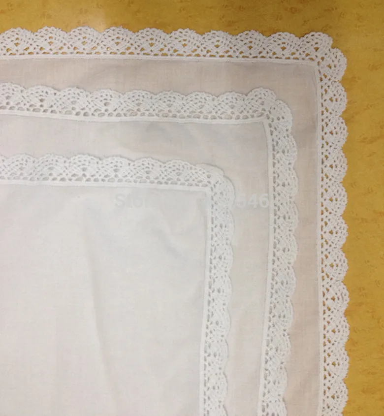 Fazzoletti da donna alla moda 12 pezzi lotto 11x11 bianco 100 fazzoletti da sposa in cotone fazzoletti di pizzo ricamati occasioni speciali 207841820