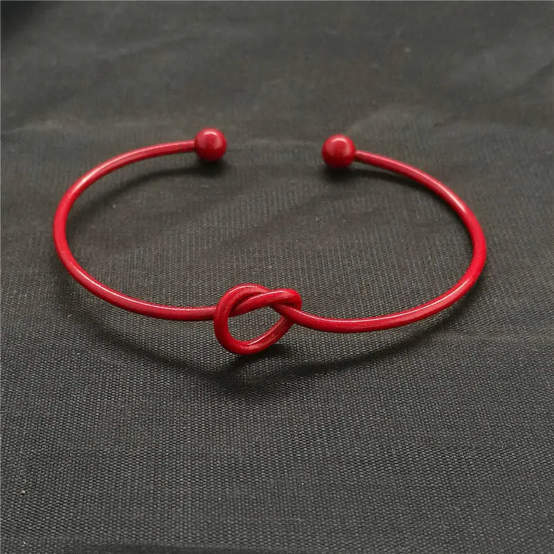 Amor Knotted Bracelet Mulheres Europeia e Americana Estilo Aberto Rose Ouro Aço Aço Jóias podem ser ajustadas para mostrar tudo-match q0719