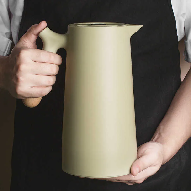 Glas-Teekanne mit großem Fassungsvermögen und Deckel, 1000 ml Hitzeschutztopf, doppelwandige Flasche für Wasser, Blumen-Teekanne, Kaffeekanne 210724