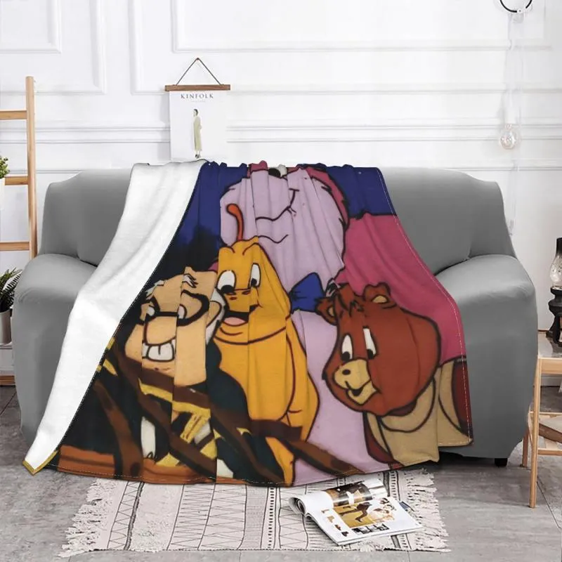 Blankets The Adventures Of Teddy Ruxpin Grubby Fantasy Cartoon Blanket Flannel Wooly Whatsit Warm Throws For Winter Bedding221n