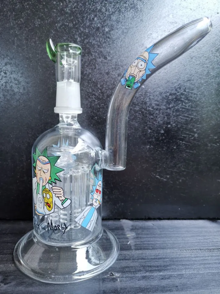 Beker Glas Water Bong Dikke Bongs Arm Boom Perc Waterpijp Bong Met Glas Nail Dome Droge Kruid Recycler olie Rigs Cheechshop