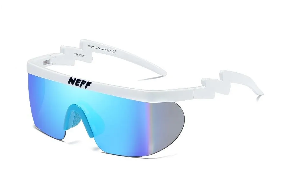 2021 Neff zomer zonnebril heren vrouwen UV400 grote frame coating zonnebril 2 lens feminino brillen unisex 232H