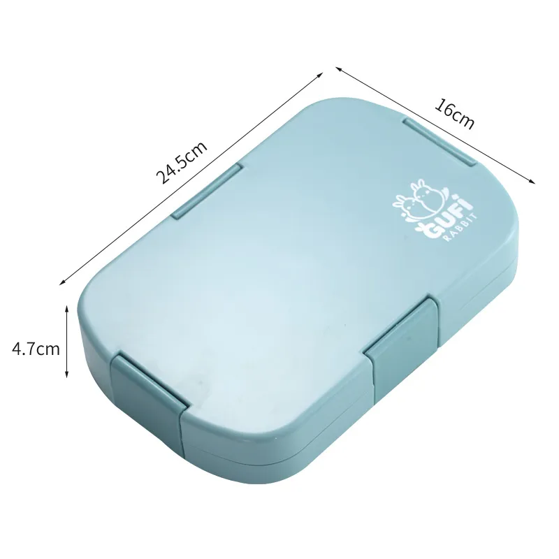 Boîte à lunch portable pour enfants école micro-ondes en plastique BentoBox avec compartiments salade fruits alimentaire ContainerBox matériel sain WLL2641