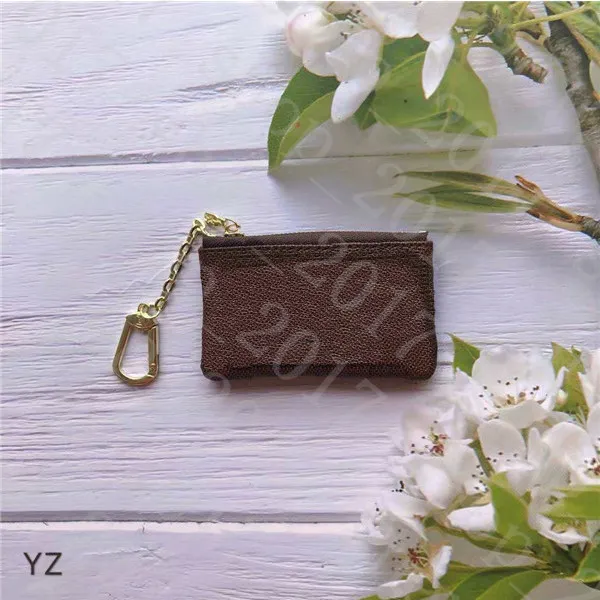 YQ Mini Short Wallet Purse Fashion Plånböcker för Lady High Quality Nyckelring Läderkort Holder Coin Purse Women Classic Zipper Pock200p