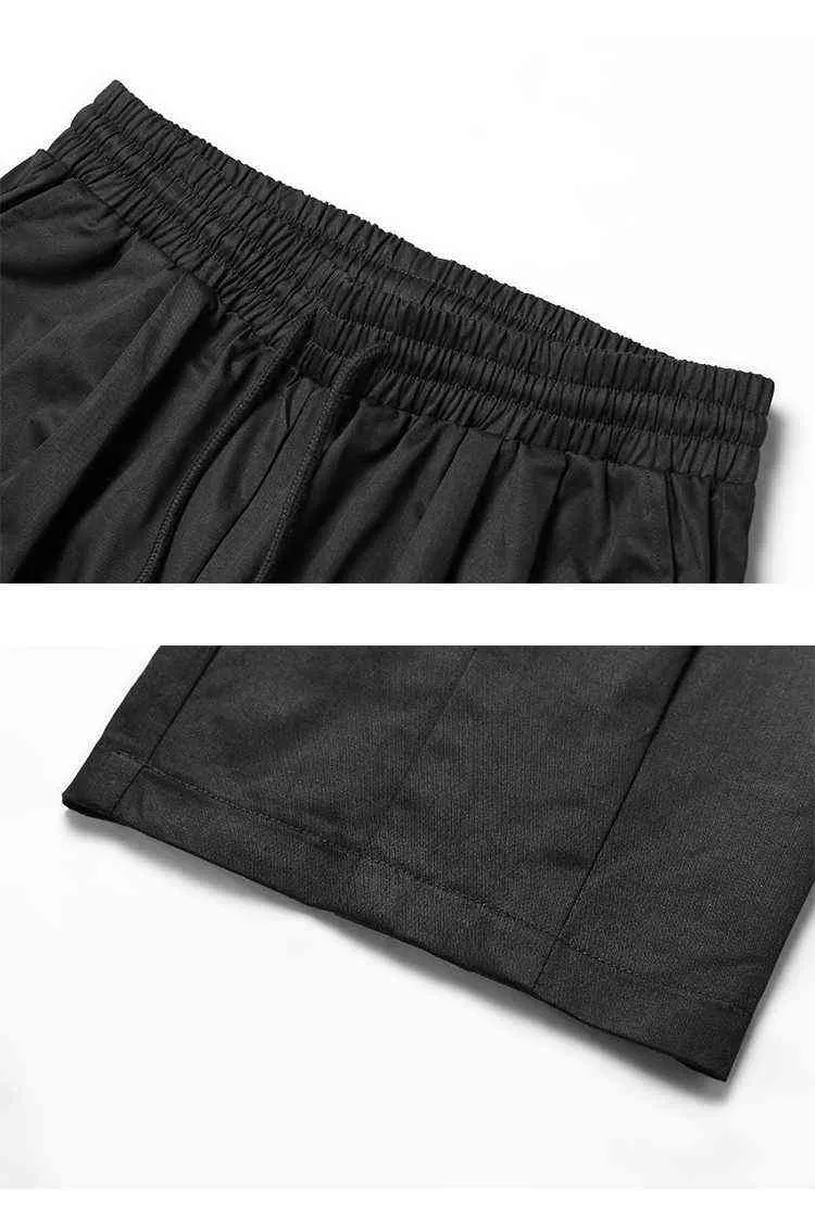 IEFB Loose Multi Calças de Carga Multi Pocket para Homens 2022 Nova Cor Sólida Preto Branco Calças Casuais Coreano Sweatpants Lotos H1223