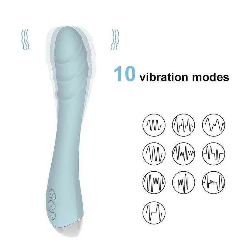 NXY Vibrateurs Sexe 10 Vitesse Dildo Chroscope USB Pour Femme Clitoris G Stimulateur spongeur Soft Silicone doux Masturbateur Masturbateur Adulte Toys 1220