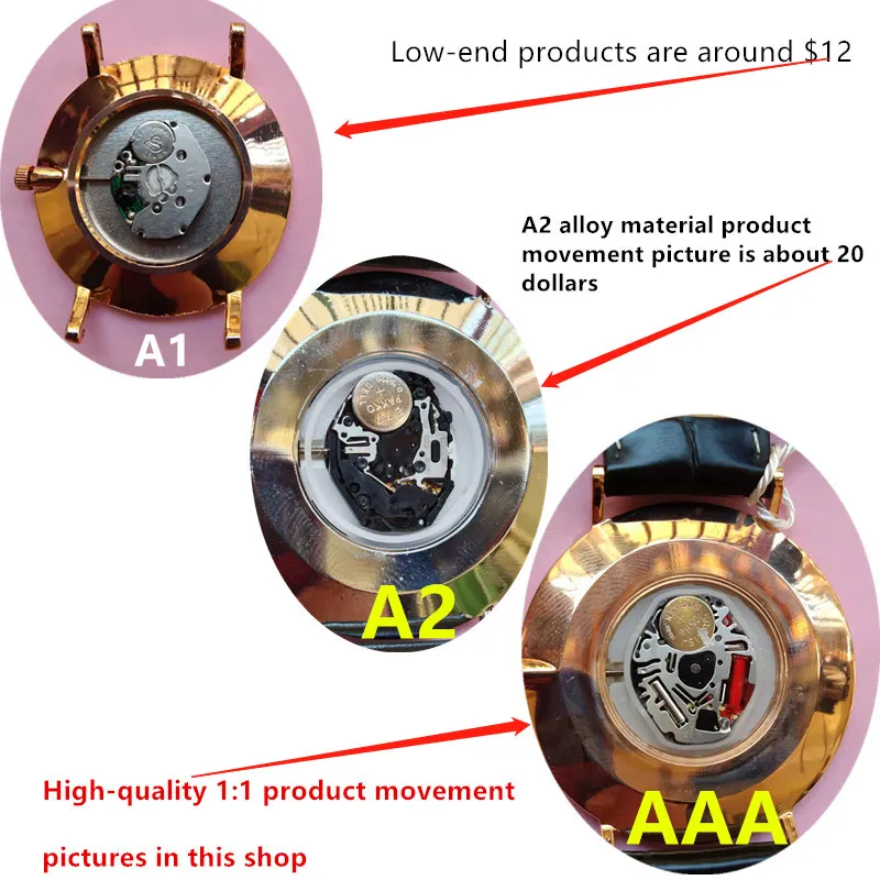 3AA DW最高品質のローズゴールドウォッチ男性40mmと女性36mmカップルステンレス鋼3AMT防水ブレスレットモンテッドファッションDA315M