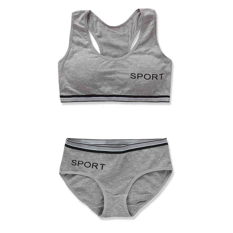 Soutien-gorge de sport pour filles, sous-vêtements de gymnastique, sans fil, ensemble d'entraînement en coton pour adolescents, 816T8976636