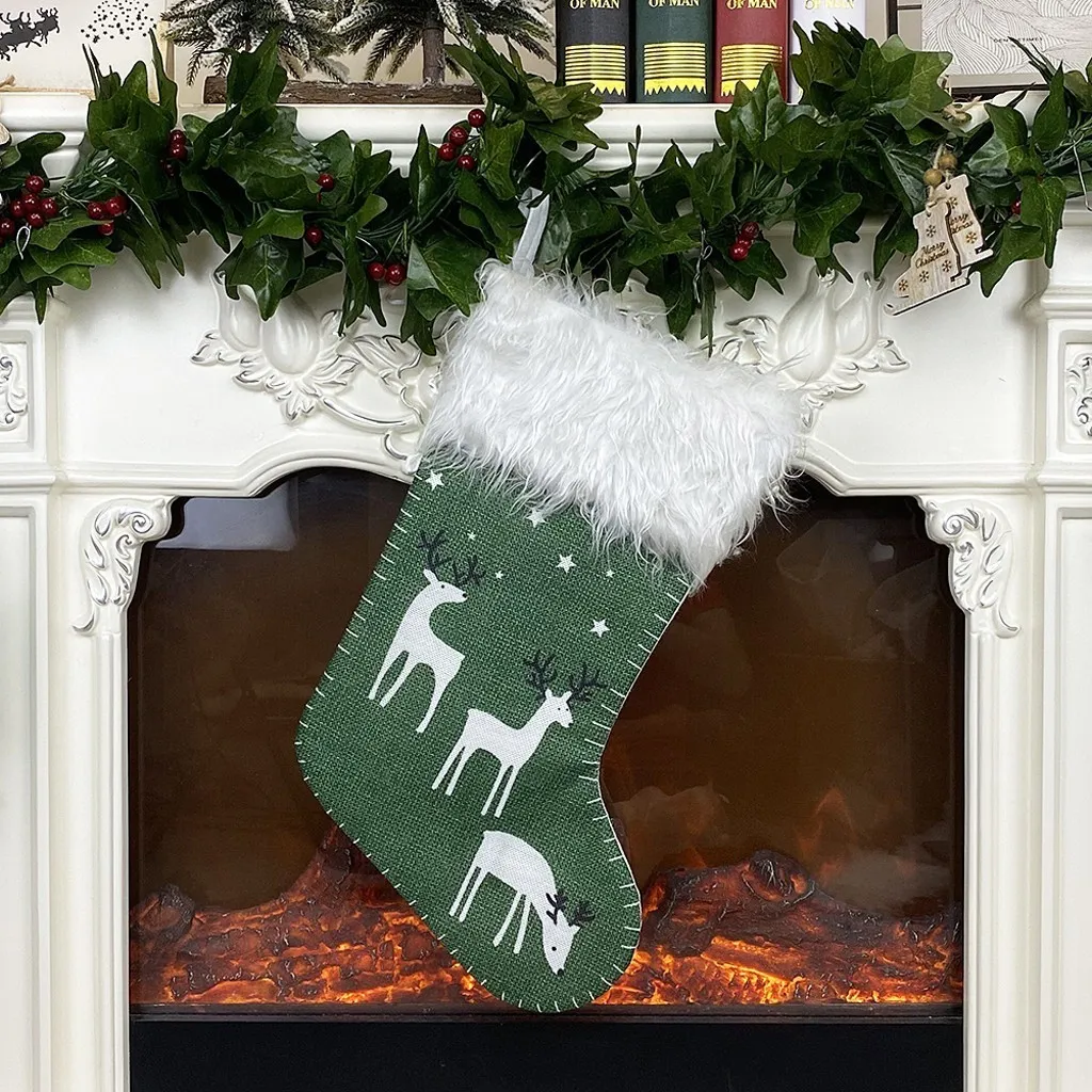 Noworoczne prezenty Torba świąteczna Noel Noel Dekoracje świąteczne dla domu Navidad Socks Dekoracja drzewa Natal Dekorat#NP30 201006