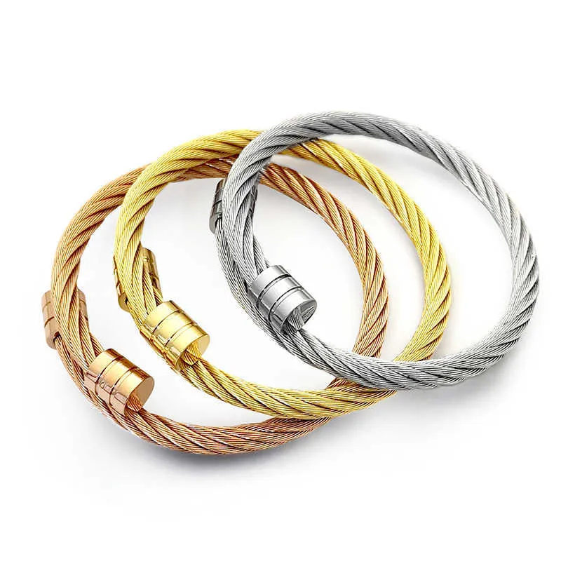Armbanden Dames Roestvrijstalen Geschenken voor Vrouw Accessoires Verstelbare Armband Ketting op Hand Zwarte Armband Sieraden Groothandel Q0717