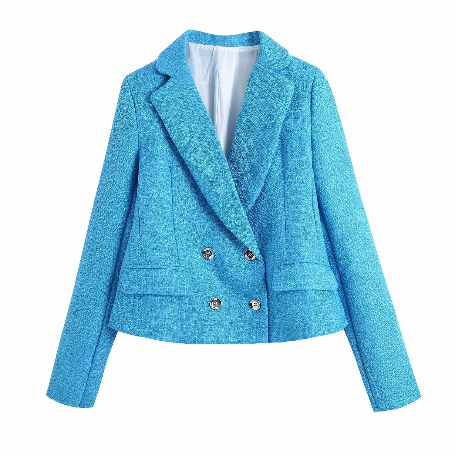 Hohe Qualität Damen Anzughose 2-teilig Büro Slim Jacke Frühling und Herbst Kurzer Damen Blazer Taillenrock 210527