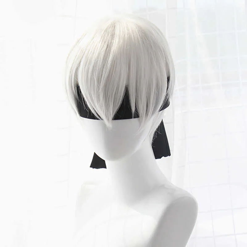 Alta calidad YoRHa No.2 tipo B 2BYoRH 2A 9S 2B peluca Cosplay peluca NieR: Automata disfraz jugar pelucas disfraces pelo + gorro de peluca Y0913