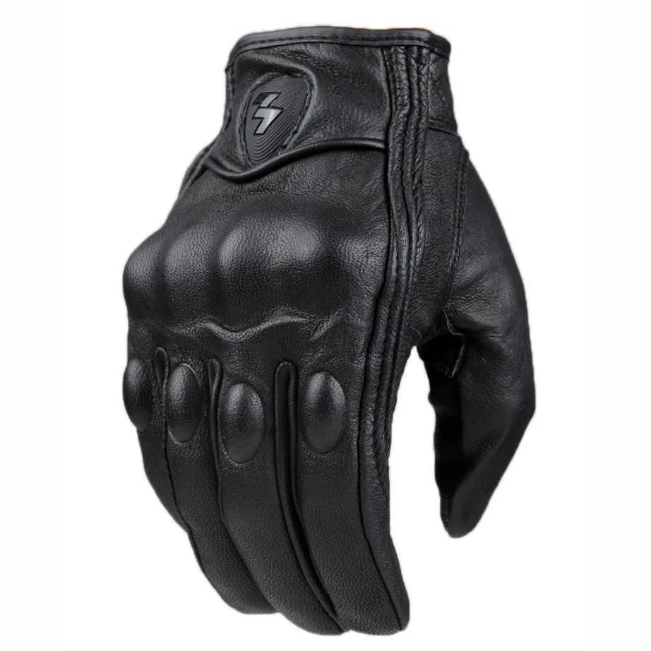 Nouveaux gants de Moto en cuir véritable écran tactile hommes femmes Motocross coupe-vent gants de vélo gant de Moto gants de Motocross mot H1022