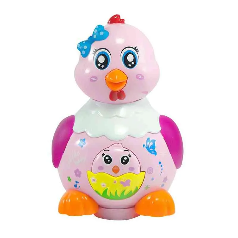 Jouet électrique poule musique jouet cadeau de Noël éducatif avec lumière et son oeuf pondant jouet de poulet parent-enfant jouets interactifs G1224