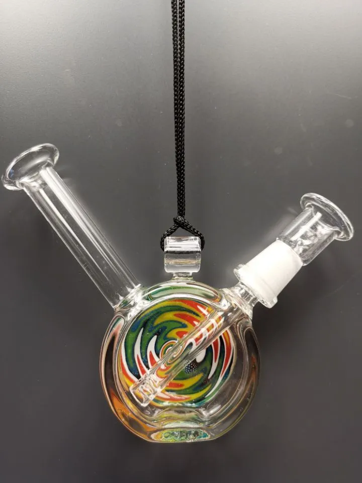 Ny mini färgglad glas bong rökrör vattenrör 10mm med glas nagel kupol zeusartshop