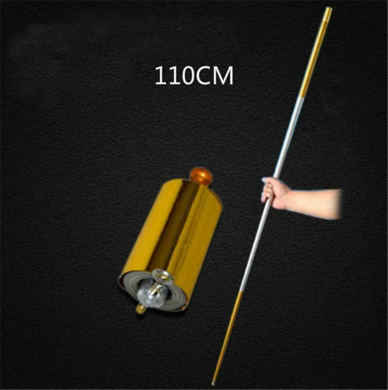 Party Favor POCKETSTAFF- Stainless Portable Martial Arts Metal Staff 110 150cm Magic Wand Professional Magician Stage Supplies253W