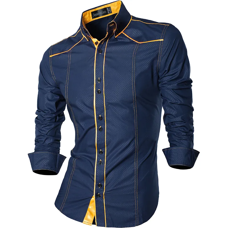 Jeansian Lente Herfst Kenmerken Shirts Heren Casual Jeans Shirt Aankomst Lange Mouw Slim Fit Mannelijke Z034 220312