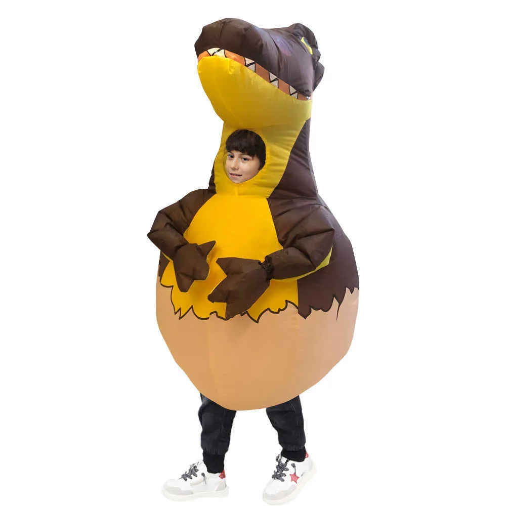 Costumes gonflables pour enfants T-REX Halloween Cosplay Costume Dinosaur Egg Blow Up Disfraz Party Cadeau d'anniversaire pour enfants unisexe Q0910