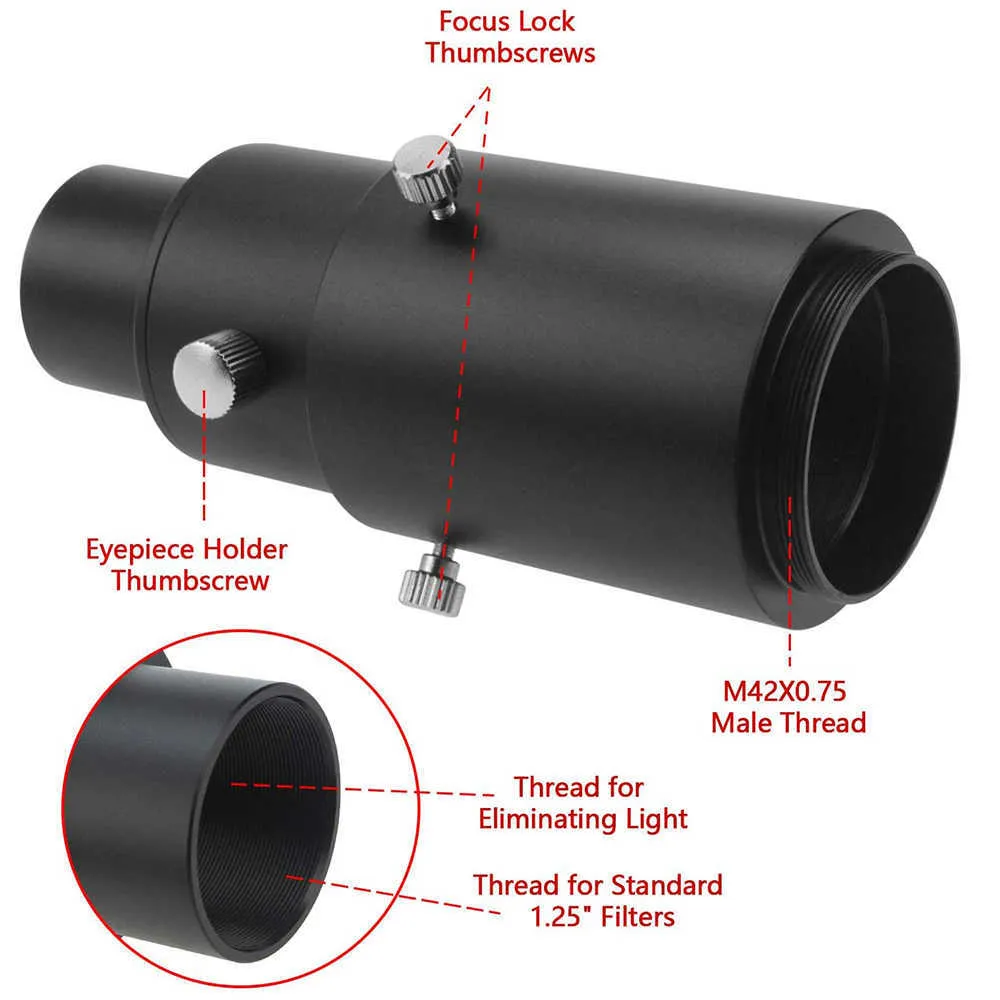 Telescope Binoculars EYSDON 1.25" Variab Tescope Camera Adapter Extension Tube for Prime Focus and Eyepiece Projection Astronomical Photography HKD230627