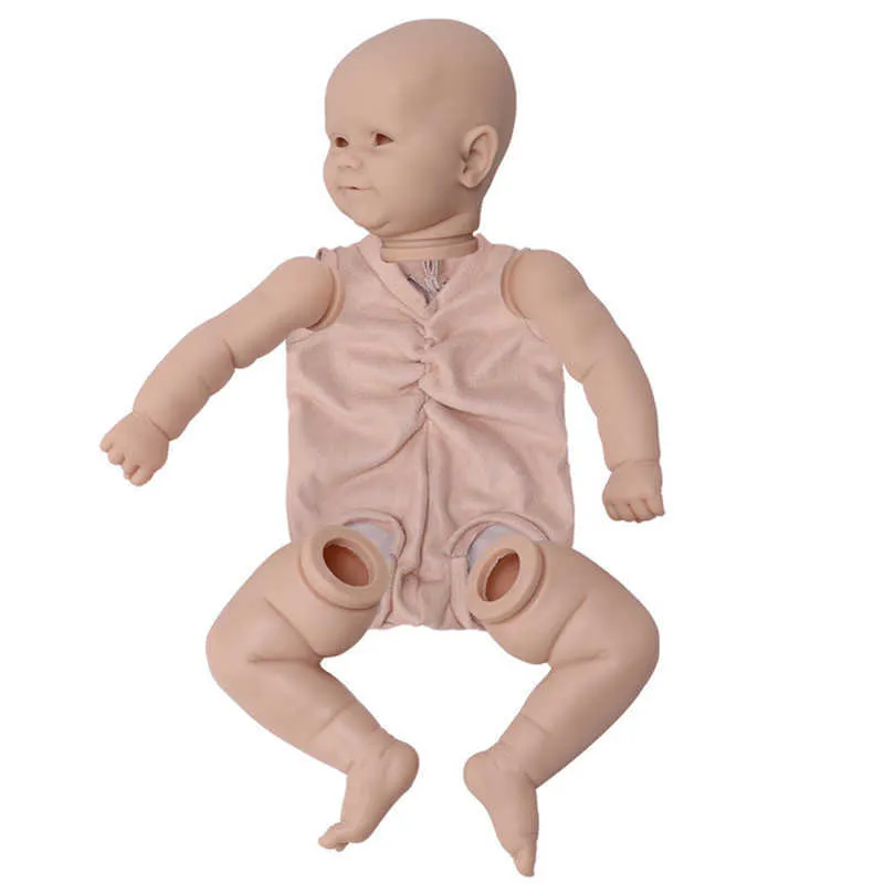 20 pollici Bebe Reborn Doll Realistico neonato tessuto corpo non verniciato parti di bambola incompiuta fai da te kit bambola vuota giocattoli bambini regali Q0910