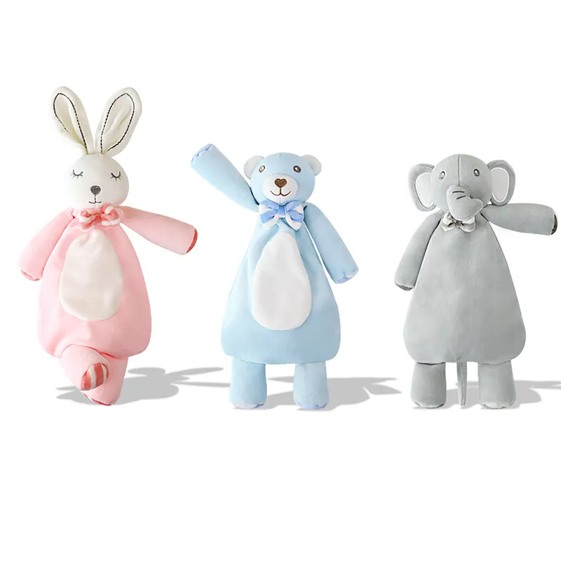 Dziecko Pluszowe Nadziewane Kreskówki Niedźwiedź Bunny Soothe Compease Doll Dla Noworodka Miękki Pocieszający Ręcznik Sleeping Toy Prezent Fabryka Najlepsze 10 Sztuk Hurtownie