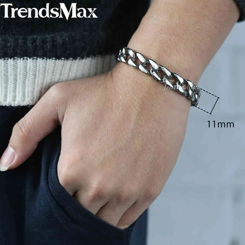 Trendsmax Bracciale con ciondoli in acciaio inossidabile di moda da uomo Braccialetti da uomo totem vintage Cool gioielli da polso maschile HB30