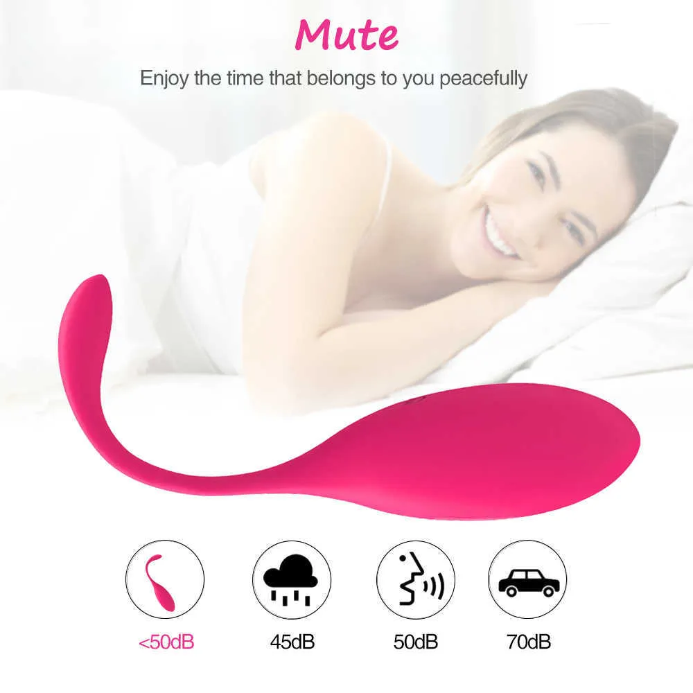 Mutandine Bluetooth Controllo APP wireless Vibratore Uova vibranti Palline indossabili Punto G Massaggio clitoride Giocattolo del sesso le donne 210623