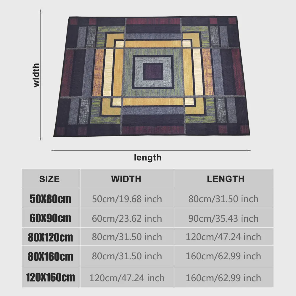 Tapis imprimé géométrique dans le salon anti-dérapant lavable grands tapis chambre chevet canapé tapis de sol décor tapis doux 210301