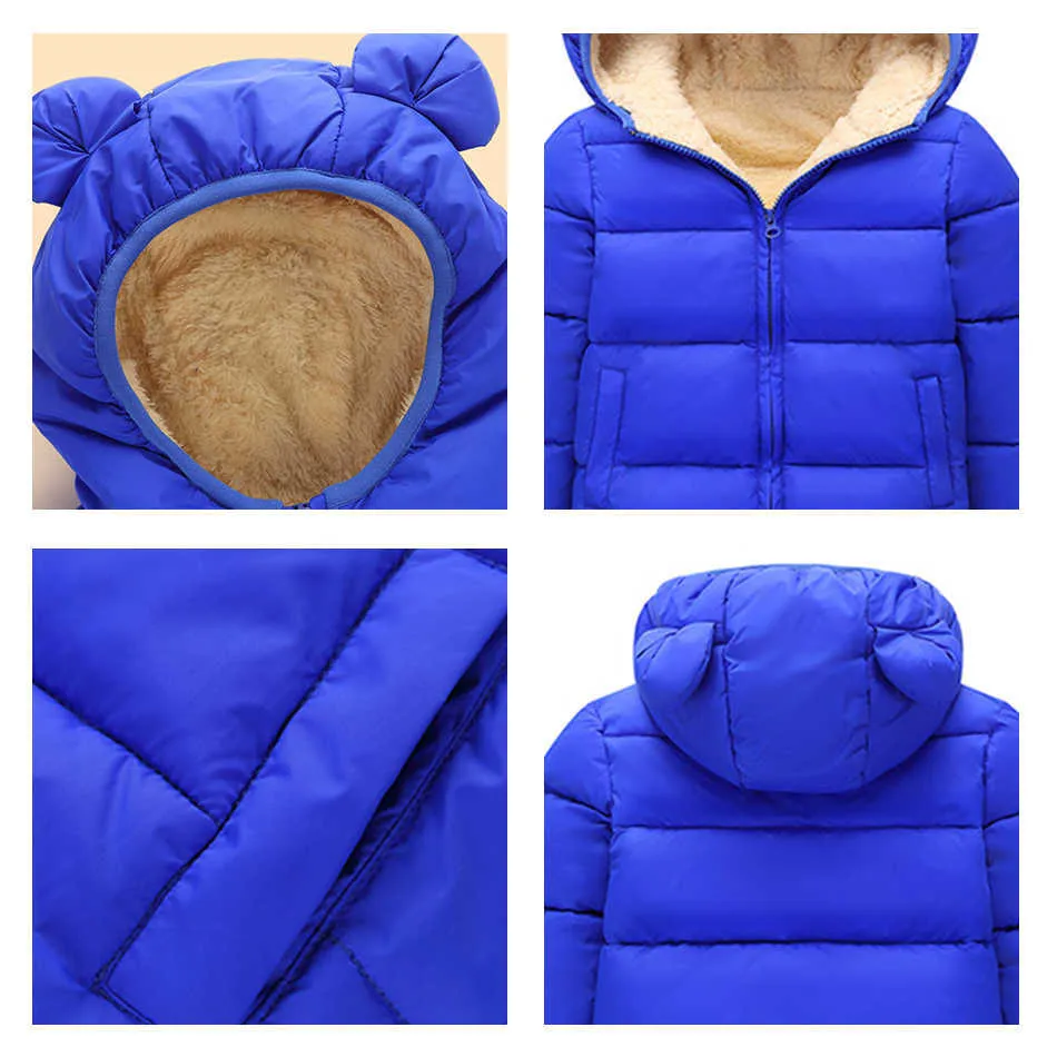 Baby meisjes jas herfst winter voor jas kinderen warme capuchon bovenkleding jongens kinderkleding 210916