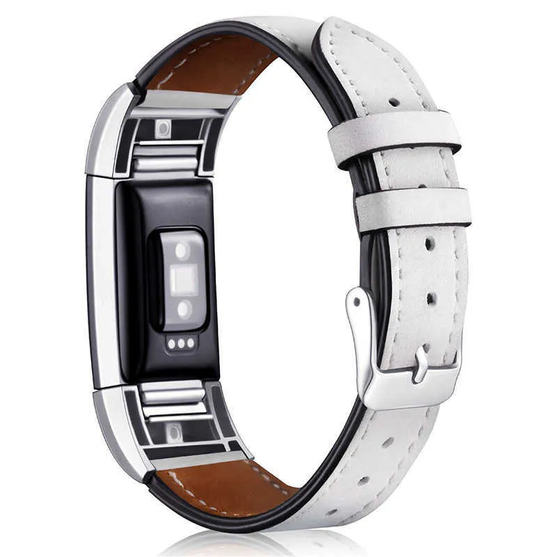 Cinturino orologio sportivo in pelle moda sportiva Fitbit Charge 2 Cinturino di ricambio cinturini Fitbit Charge2 Accessorio intelligente H0915