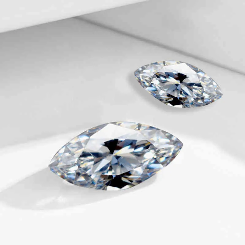 Pierres précieuses en vrac diamant 0.2ct à 3ct D couleur VVS1 marquise coupe pierre testeur Moissanite avec certificat Gra gemmes